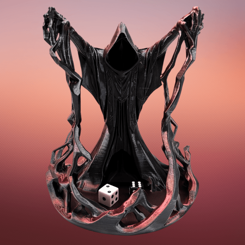 The Wizard - Dice tower rød/sort