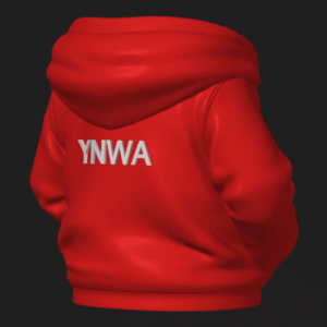 Hoodie med navn på ryggen