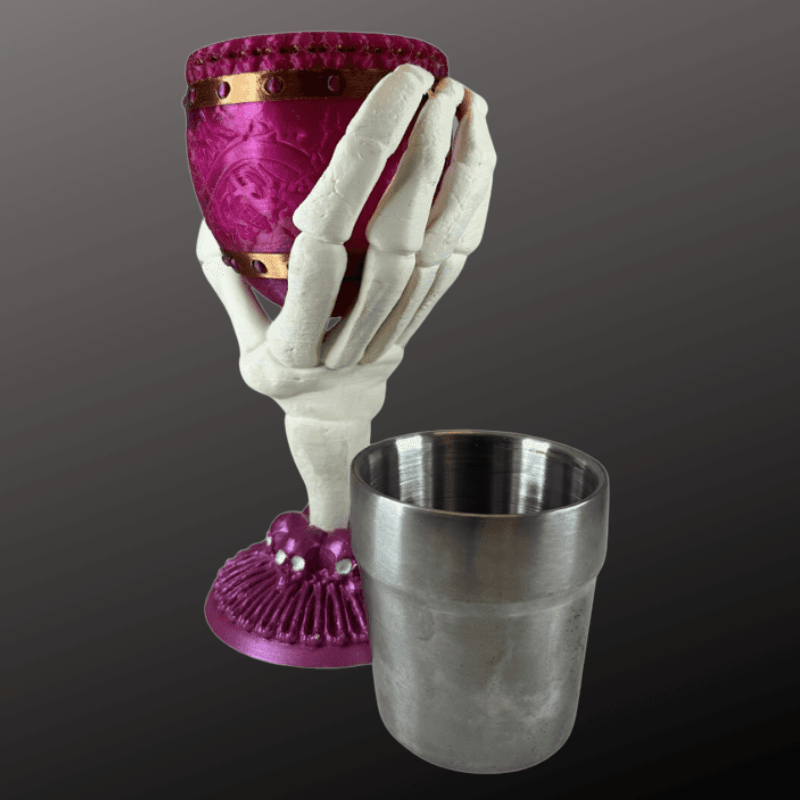 Skullhand Chalice krus bordeaux/bronze - Billede 2