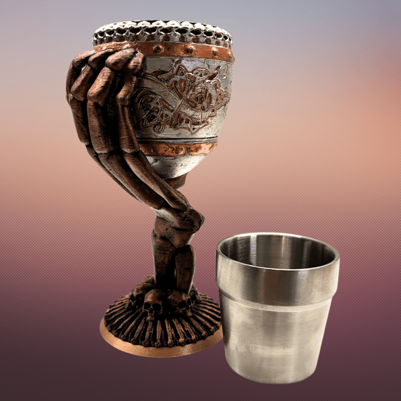 Skullhand Chalice krus silver/kobber - Billede 3