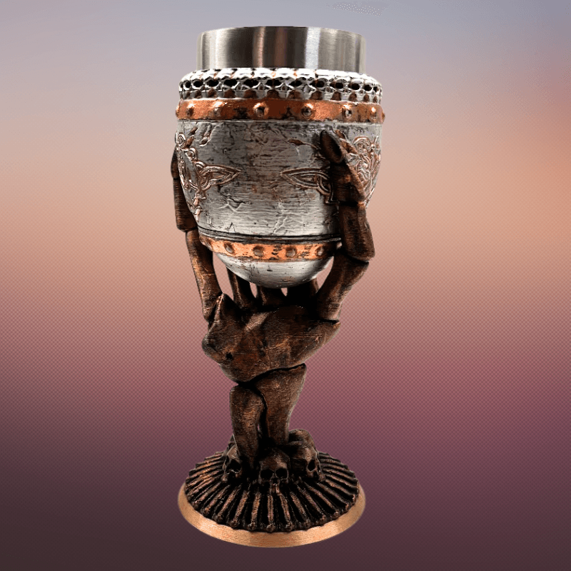 Skullhand Chalice krus silver/kobber - Billede 2
