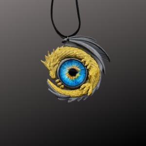 Fantasy medaljon med blåt øje