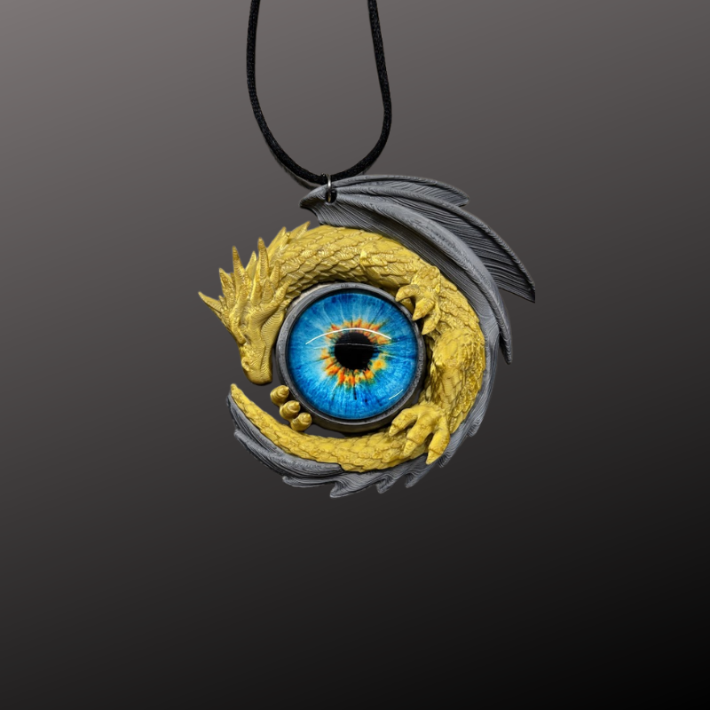 Fantasy medaljon med blåt øje