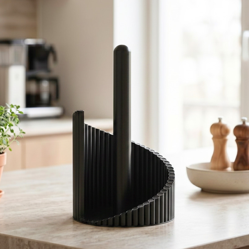 Smart køkkenrulleholder sort metallic model 2 - Billede 2
