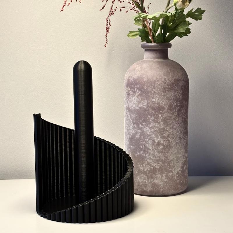 Smart køkkenrulleholder sort metallic model 2 - Billede 3